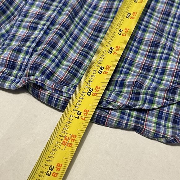 Ralph Lauren Button Down Shirt Mens M-15 1/2 Blue Plaid Long Sleeve Classic Fit - Picture 11 of 11